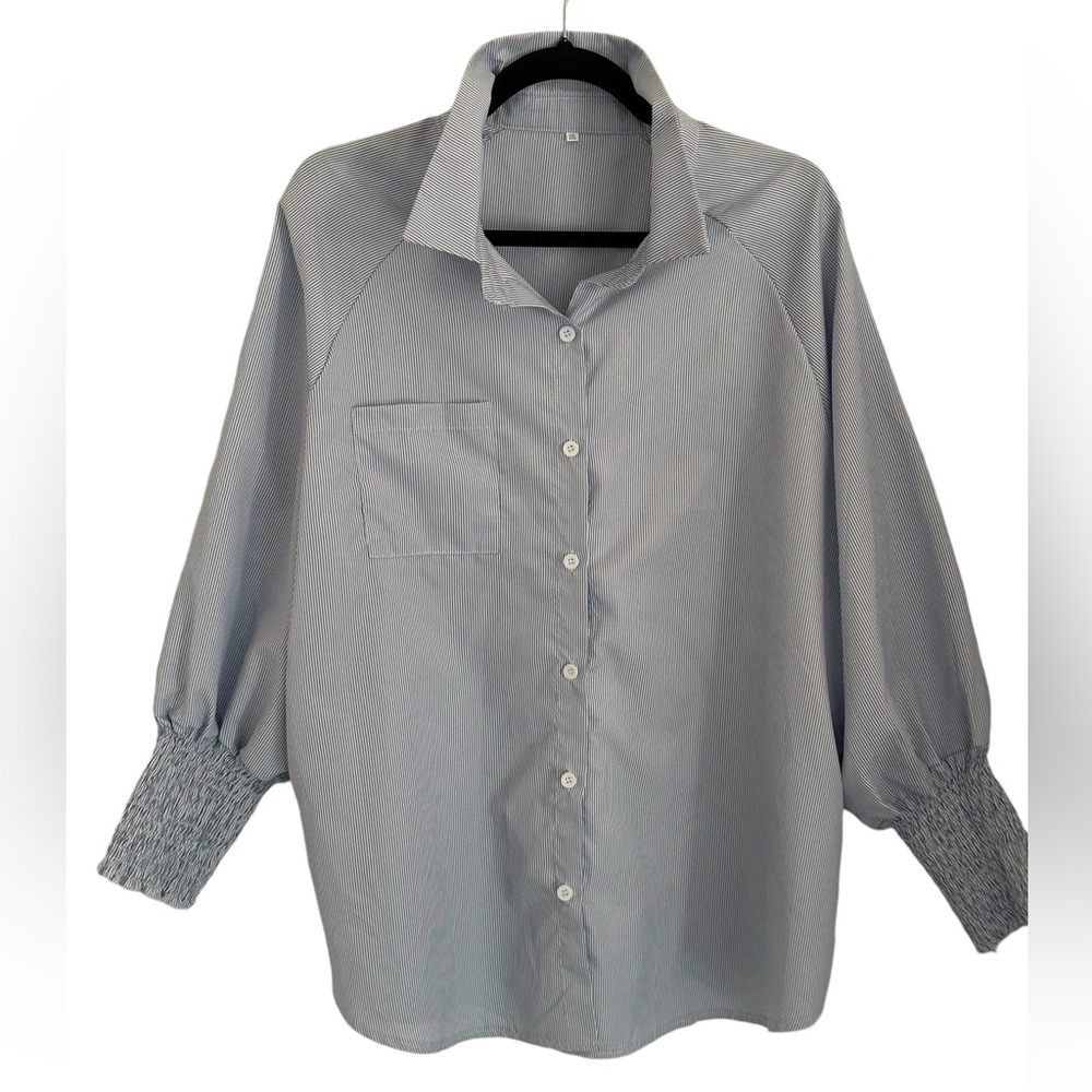 3X BLUE/WHITE STRIPED SHIRT